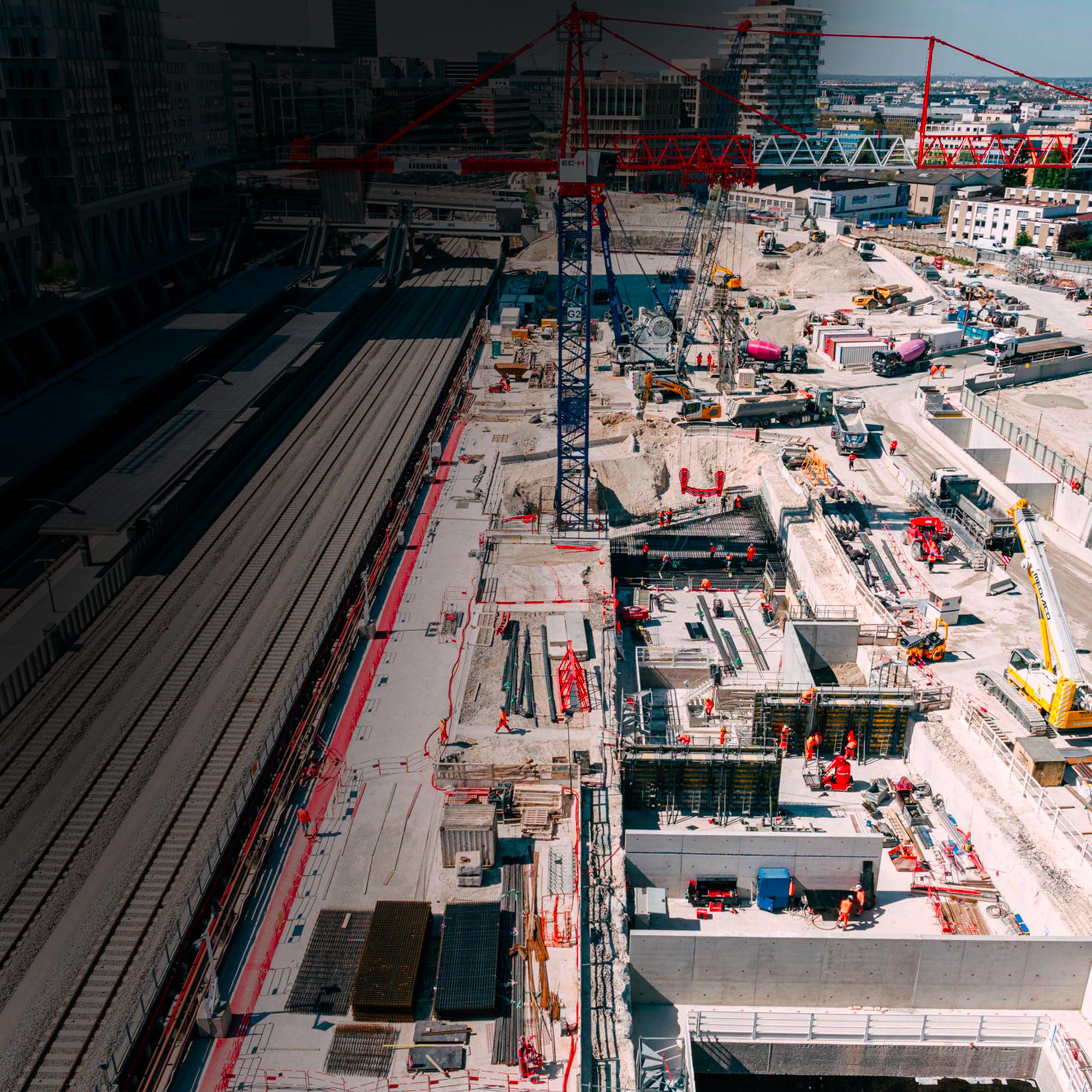 Chantier de la gare Nanterre la Folie